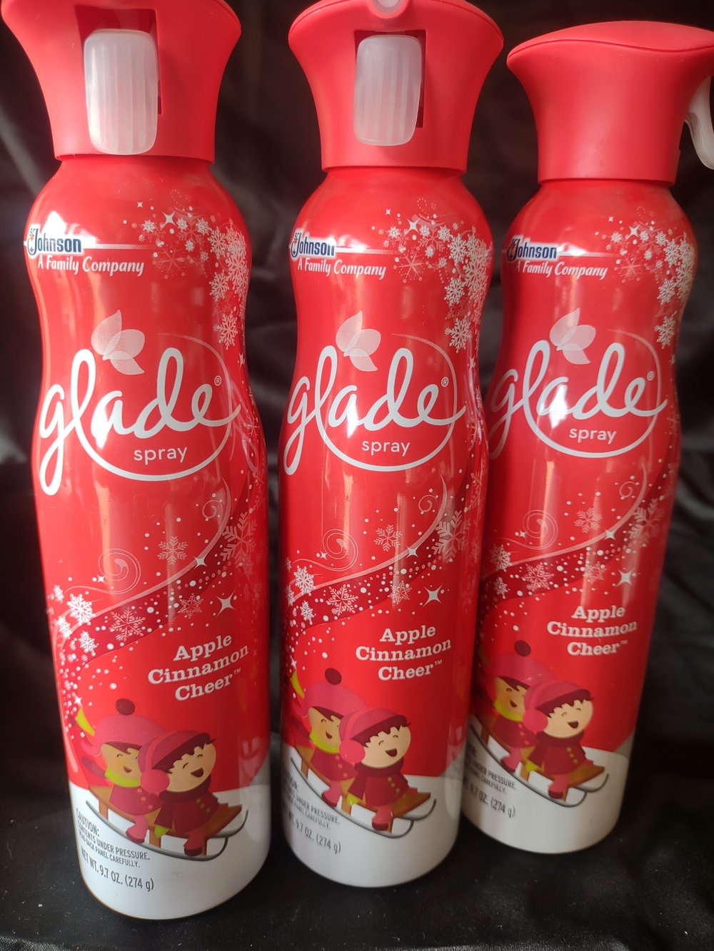 Glade Apple Cinnamon Cheer Red Air Freshener Spray New